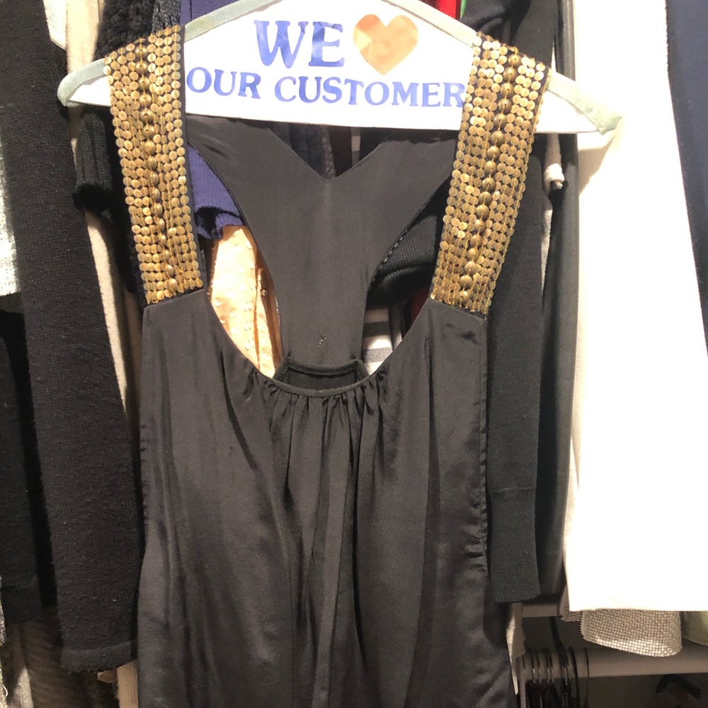 Black and gold tank